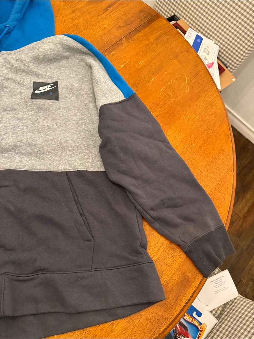 Nike Blue, Gray & Black Full-Zip Hooded Sweatshirt xxl